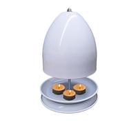 EBbels Tea Light Oven Metal Radiator, Heating Stove Hand Warmer, Candle Holder for Up To 5-8 Tea Lights, Tealight Candle Room Heater for Study, Living Room (No Candles) (White)