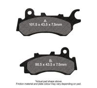 EBC Brake Pads DMX Front Right for Honda CB 125 F-GLR 125 1WHH Rear Drum 2017-22