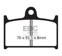 EBC Brake Pad Set FA145HH - FA-HH Series, Sintered, Black