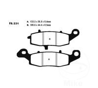EBC Brake Pads Sintered EPFA231HH Fits Kawasaki ER-6F 650 2006-2016