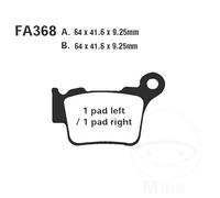 SWM FT 300 R Flat Track 2017 [EBC Rear Brake Pads] [EPFA-Series]