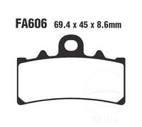 EBC Brake Pad Set FA606 – Organic – Black
