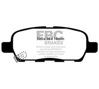 EBC Brakes DP51666NDX Ndx Bluestuff Car Brake Pads