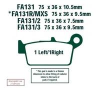 Ebc Fa-tt Series Carbon Fiber Fa131tt Brake Pads Black