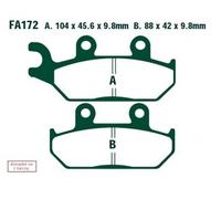 Ebc Fa-tt Series Carbon Fiber Fa172tt Brake Pads Black