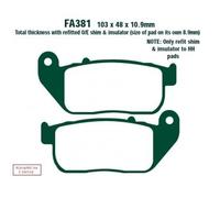 Ebc Fa-v Series Fa381v Sintered Brake Pads Black