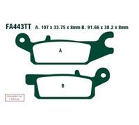 EBC Sintered Brake Pads Front Left for Yamaha YFM 700 Grizzly EPS 2018 - 2022