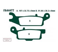 Ebc Fa-tt Series Carbon Fiber Fa444tt Brake Pads Black