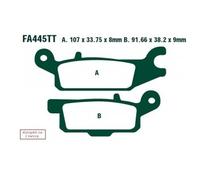 Ebc Fa-tt Series Carbon Fiber Fa445tt Brake Pads Black