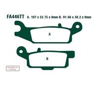 Ebc Fa-tt Series Carbon Fiber Fa446tt Brake Pads Black