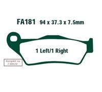 EBC Brakes SFA181HH Brake pad set
