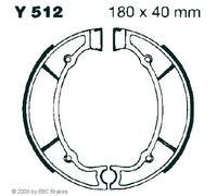 Ebc Plain Series Organic Y512 Rear Brake Shoe Silver