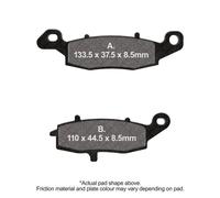EBC Brake Pads Sintered EPFA231HH Fits Kawasaki ER-6F 650 2006-2016