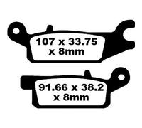EBC Brakes FA443TT Brake pad set