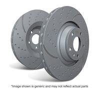 NEW EBC TURBO GROOVE FRONT DISCS PAIR PERFORMANCE DISCS OE QUALITY - GD7512