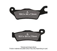 EBC M/cycle TT Brake Pads (E391) Rear Left for Can Am Renegade 800 R Xxc 2012-15