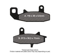 EBC Motorcycle R Series Brake Pads Front Left for Suzuki DR 800 SL SR43A 1990