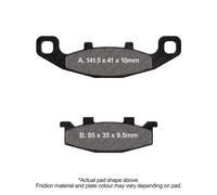 EBC Motorcycle R Series Brake Pads Front Left Kawasaki KLE 500 A 1991 - 2004
