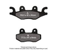 EBC Brakes FA484R Brake pad set