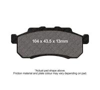 EBC Motorcycle TT Brake Pads Red Front Left for Honda MUV 700-9 ATV 2009