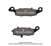 EBC Brake Pads Sintered EPFA231HH Fits Kawasaki ER-6F 650 2006-2016