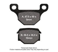 EBC Scoot Org Brake Pads E327 Front Left for Derbi Atlantis 50 2T 200mm 2007-11