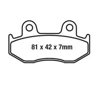 EBC Scooter Organic Brake Pad Set Black (E327) - SFA323/2