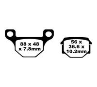 Ebc Sfa Series Organic Sfa093 Brake Pads