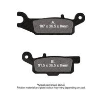 EBC Brakes FA444R Brake pad set