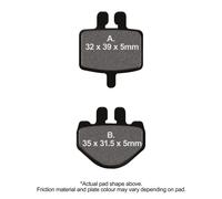 EBC TT Brake Pads Red Rear Left for Quadzilla Micro Buggy MKII RV 50 2005 - 2009