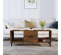 ebco wooden coffee table with 1 door in smoked oak