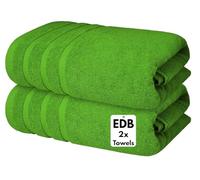 EBD 2X Large Jumbo Bath Towels 100% Pure Cotton Super Soft Fast Absorbent Big Bathroom Towels 500-GSM Premium Quality 75 x 150 cm (green)