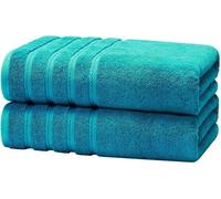 EBD Set of 2 Large Jumbo Bath Sheet 100 x 150 cm Super Soft 100% Egyptian Cotton Fluffy Towels 600GSM Quick Dry XL Bath Sheets Towel (Turquoise)