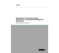 Ebel - Management in international ttigen Unternehmen mit Schwerpunk - X555z