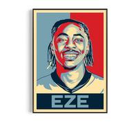 Eberechi Eze Poster - Retro Soccer Wall Art for Fans & Collectors, Hope Style Pop Art Football Print (Eberechi Eze, A3, Unframed)