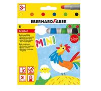Eberhard Faber 529006 Gel Crayons Basic in 6 Bright Colours, with Sliding Sleeve, Soft Paint Setting, in Cardboard Case, Suitable for Painting on Windows