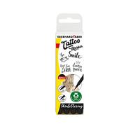 Eberhard Faber 559506 Tattoo Pen Set Skinlettering with 4 Markers in Different Lead Thicknesses, Black Font, Dermatologically Tested, for Creative, Temporary Design of The Skin