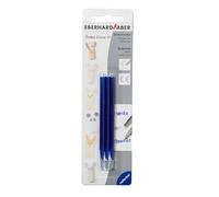 Eberhard Faber Animal Erase It Blue Erasable Gel Ink Refills Compatible with Most Known Gel Pens - Set of 3