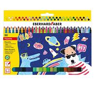 Eberhard Faber Colori 551150 Felt Tip Pens in 50 Intense Colours, Lead Thickness 1 mm, Washable, in Cardboard Case, for Drawing, Painting, Colouring, Crafts and Writing