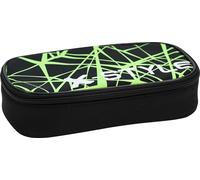 Eberhard Faber Jumbo X-Style 577482 Pencil Case Black/Neon Green with Zip and Large Main Compartment
