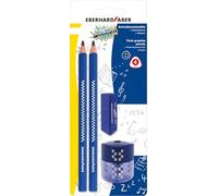 Eberhard Faber TRI Winner, 510099 Pencil Set with 2 Pencils 2B, Eraser and Sharpener