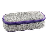 Eberhard Faber X-Style Pro Jumbo 577433 Pencil Case in Grey/Purple, Pencil Case with Zip and Large Main Compartment
