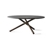 Eberhart Bertha Coffee Table Ø90 Dark Concrete/Dark Oak