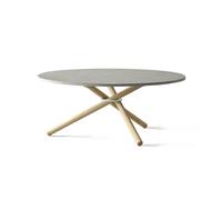 Eberhart Bertha Coffee Table Ø90 Light Concrete/Light Oak