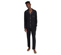 Eberjey Men's William TENCEL Modal Long PJ, Black/Ivory, LG