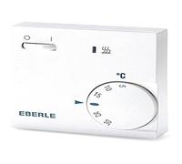 EBERLE 1482049 111110451100 Eberle RTR - E 6202 Room Temperature Controller with Power Switch On/Off and LED Heating, Pure White