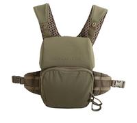 Eberlestock Bravo Modular Bino Pack - Magnetic-Free Hunting Binocular Harness with Quiet Shock Cord Closure - MOLLE Compatible - Breathable Air-Mesh Straps - Military Green, Large