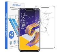 ebestStar - compatible with Asus Zenfone 5 Screen Protector ZE620KL, 5Z ZS620KL Premium Tempered Glass, x3 Pack anti-Shatter Shatterproof, 9H 3D Bubble Free [5/5Z: 153 x 75.7 x 7.9mm, 6.2'']