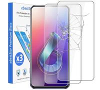 ebestStar - compatible with Asus Zenfone 6 Screen Protector ZS630KL 6Z Premium Tempered Glass [x3 Pack] Shatterproof, 9H 3D Bubble Free [ZS630KL: 159.1 x 75.4 x 9.2mm, 6.4'']