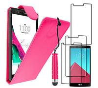 ebestStar - compatible with LG G4 Case H815, G4 Dual-LTE Slim Protective PU Leather Cover, Shock proof Full protection + Mini Stylus +3 Films, Pink [G4: 149 x 76.2 x 9.8mm, 5.5'']